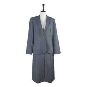 Levi’s Vintage Suit Blazer Midi A-line Skirt Wool Blend Gray Women’s Size 8